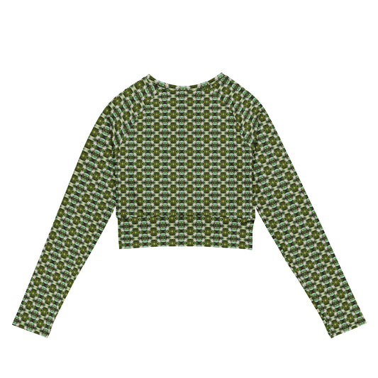 Recycled long-sleeve crop top - eco