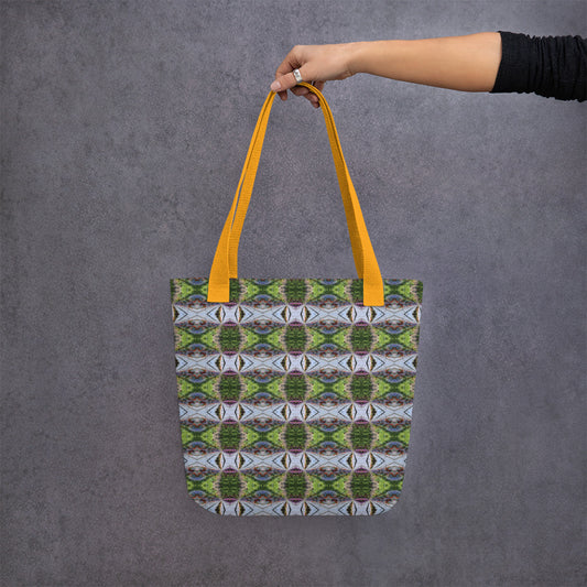 Tote Bag with psychedelic greenhouse pattern