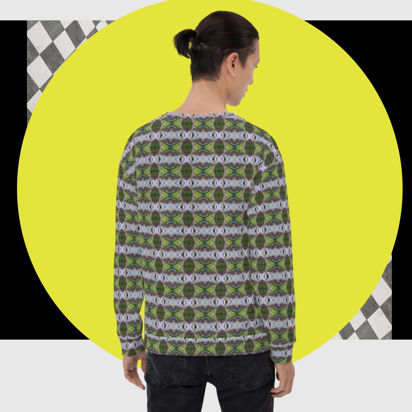 Unisex Sweatshirt - psychedelic greenhouse pattern